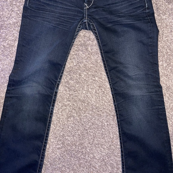 BIG STAR Casey K Slim Boot Low Rise Fit Sz 27R Dark Denim Blue Jeans - Picture 2 of 8